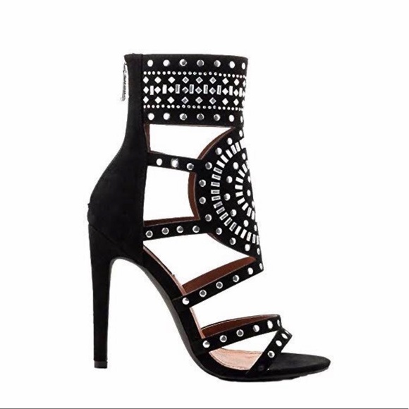 Stunning Black rhinestone Sandals - Picture 2 of 5
